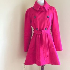 ASOS Pink Fit & Flare Peacoat
